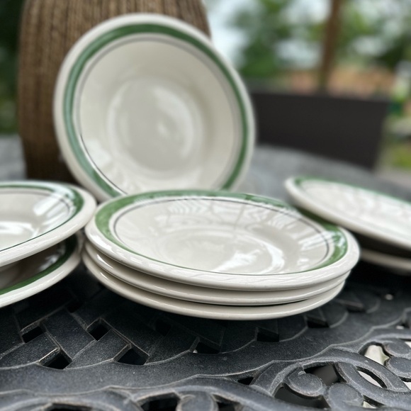 4 Vintage Mid-Century Rimmed Pasta, Salad or Soup 9” Bowls - Picture 3 of 6